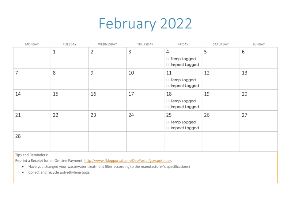 Compliance Calendar for Florida Perchloroethylene Dry Cleaners - Florida, Page 8