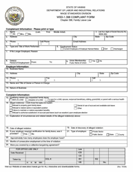 Form WSD-1.398 Complaint Form - Family Leave - Hawaii, Page 2