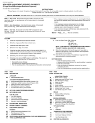 Form STD.676P Non-USPS Adjustment Request - Payments (Fringe Benefit/Employee Business Expense) - California, Page 2
