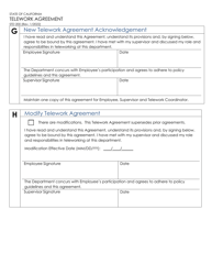 Form STD200 Telework Agreement - California, Page 5