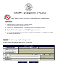 Document preview: Form GA-V Withholding Monthly Payment Voucher - Georgia (United States)