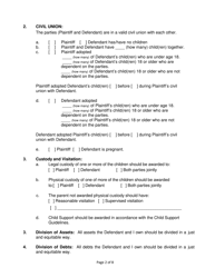 Form 2F-P-560 Complaint for Civil Union Divorce; Automatic Restraining Order; Summons to Answer Complaint - Hawaii, Page 2