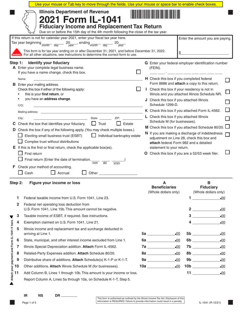 Form il 1041 2021 fill out sign online and download fillable pdf