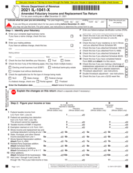 Form IL-1041-X Amended Fiduciary Income and Replacement Tax Return - Illinois