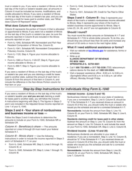 Instructions for Schedule K-1-T Beneficiary&#039;s Share of Income and Deductions - Illinois, Page 2