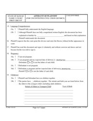 Form 1F-P-841 Affidavit of Plaintiff (For Uncontested Civil Union Divorce) - Hawaii, Page 4