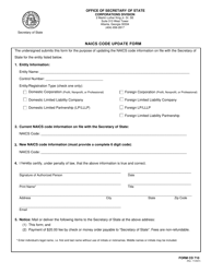 Form CD710 Naics Code Update Form - Georgia (United States)