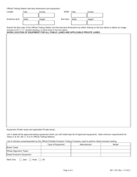 Form BIC1187 Application for Official Testing Station Permit - Illinois, Page 2