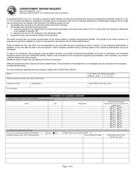 Document preview: State Form 52986 Overpayment Waiver Request - Indiana