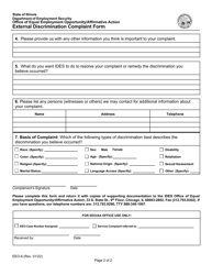 Form EEO-6 External Discrimination Complaint Form - Illinois, Page 2