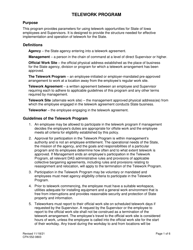Document preview: Form CFN552-0803 Telework Program Agreement - Iowa