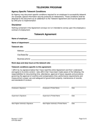 Form CFN552-0803 Telework Program Agreement - Iowa, Page 6