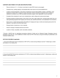 Plan Review Application for Food Establishments - Kansas, Page 2