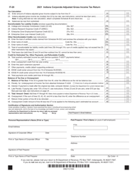 Form IT-20 (State Form 44275) Indiana Corporate Adjusted Gross Income Tax Return - Indiana, Page 2