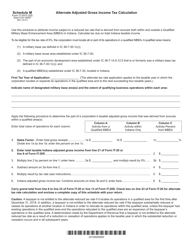 Document preview: Form IT-20 (IT-20S; State Form 56097) Schedule M Alternate Adjusted Gross Income Tax Calculation - Indiana