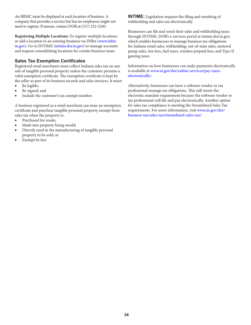 Instructions for Form IT-20, State Form 44275 Indiana Corporate Adjusted Gross Income Tax Return - Indiana, Page 34