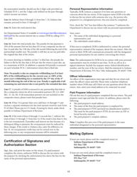 Instructions for Form IT-65, State Form 11800 Indiana Partnership Return - Indiana, Page 11