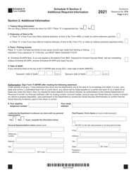 Form IT-40PNR (State Form 54035) Schedule H Additional Required Information - Indiana, Page 2
