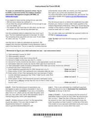 Form ES-40 (State Form 46005) Estimated Tax Payment Form - Indiana, Page 2