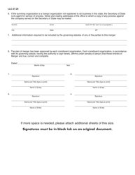 Form LLC-37.25 Articles of Merger - Illinois, Page 2