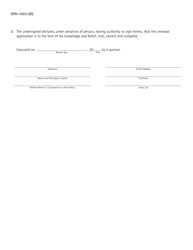 Form UPA-1003-(D) Uniform Partnership Act Renewal Statement of Domestic Limited Liability Partnership - Illinois, Page 2