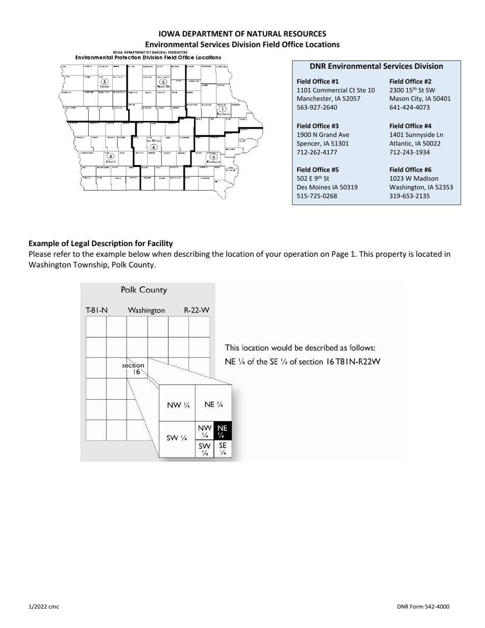 DNR Form 542-4000 Manure Management Plan Form - Iowa, Page 3