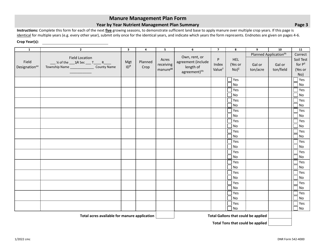 DNR Form 542-4000 Manure Management Plan Form - Iowa, Page 6