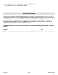 DNR Form 542-0111 Petition for Waiver - Iowa, Page 4