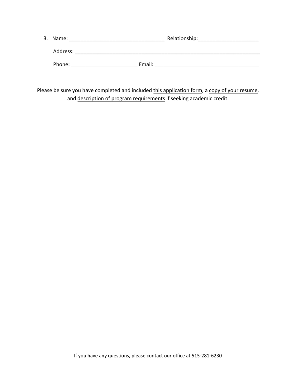 Legal Internship Application - Iowa, Page 3