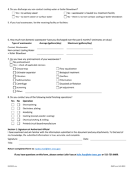 DNR Form 542-0833 Industrial Wastewater User Survey - Iowa, Page 2