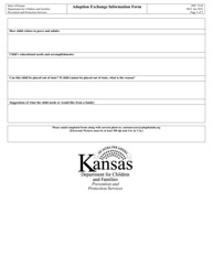Form PPS5310 Adoption Exchange Information Form - Kansas, Page 5