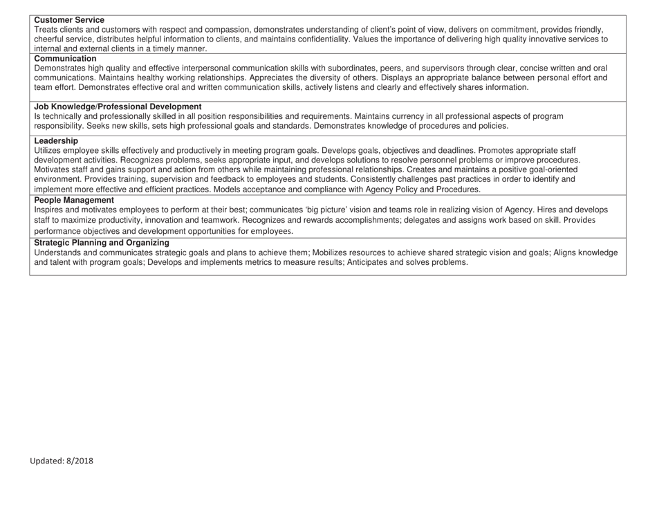 Performance Review Form - Kansas, Page 5