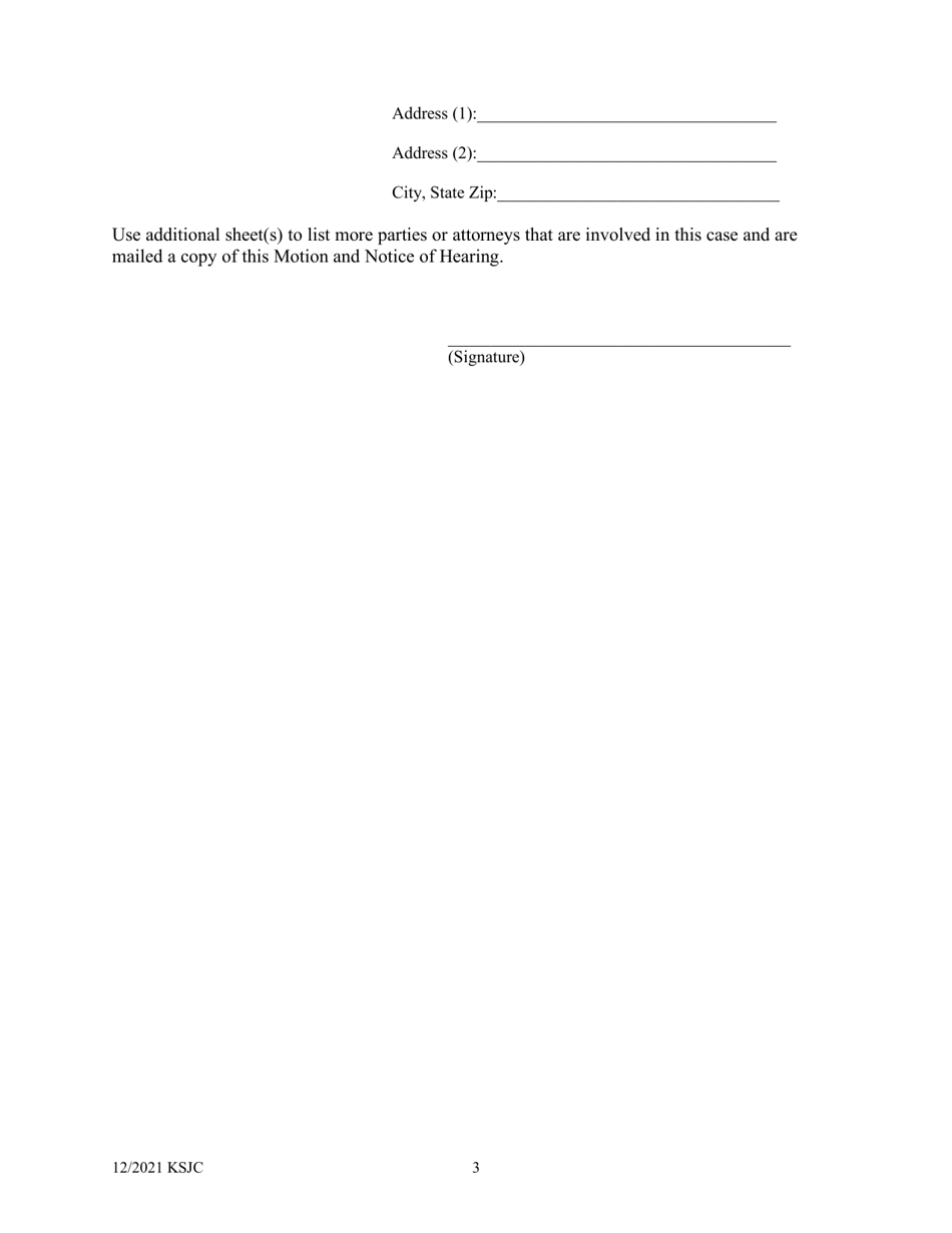Notice of Hearing - Kansas, Page 3