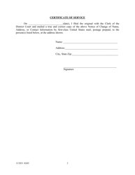 Notice of Change of Name, Address, or Contact Information - Kansas, Page 2