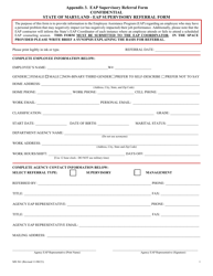 Document preview: Form MS561 Appendix 3 Eap Supervisory Referral Form - Maryland