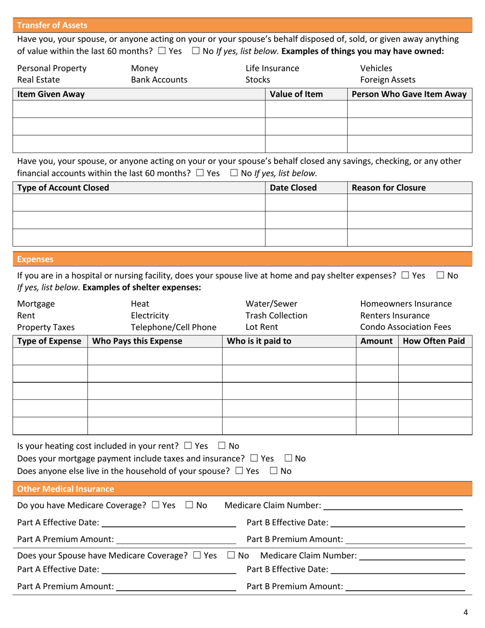 Form OFI NHW01 Application for Long Term Care Mainecare - Maine, Page 6