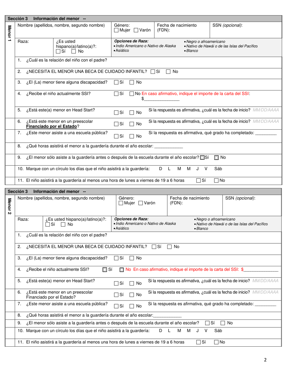 Aprobado Por Tca / Formato De Referencia DHS-Mora - Maryland (Spanish), Page 2