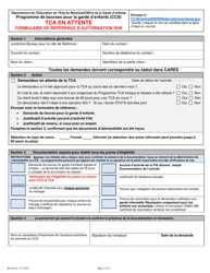 Document preview: Tca Pending DHS Authorization Referral Form - Maryland (French)