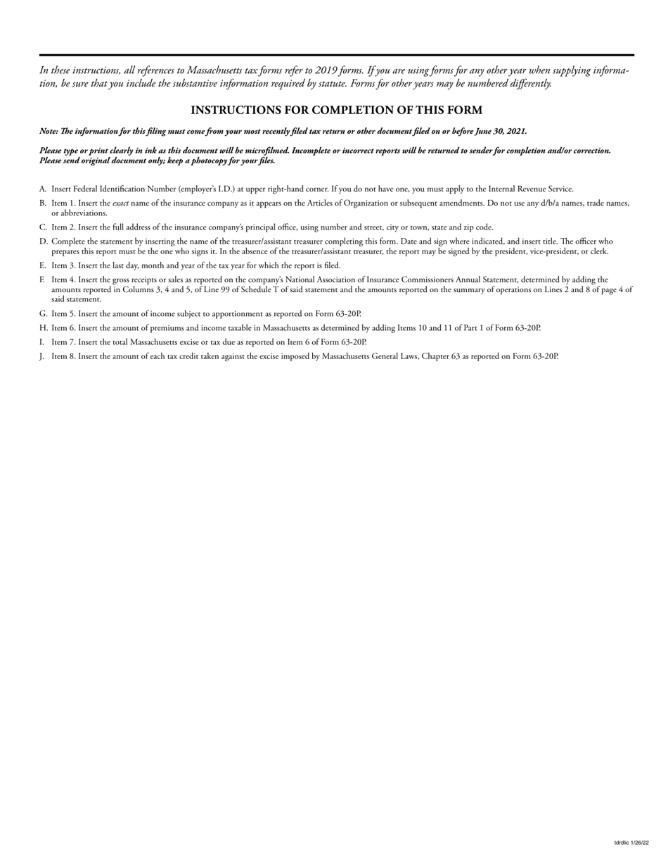 Tax Disclosure Report - Domestic Life Insurance Companies - Massachusetts, Page 2