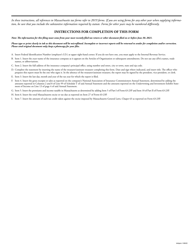 Tax Disclosure Report - Domestic Property and Casualty Insurance Companies - Massachusetts, Page 2