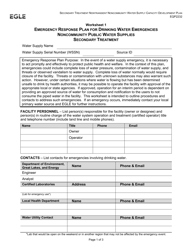 Form EQP2232 Secondary Treatment Nontransient Noncommunity Water Supply Capacity Development Plan - Michigan, Page 3