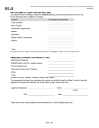 Form EQP2232 Secondary Treatment Nontransient Noncommunity Water Supply Capacity Development Plan - Michigan, Page 7