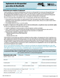 Suplemento De Discapacidad Para Ninos De Masshealth - Massachusetts (Spanish)