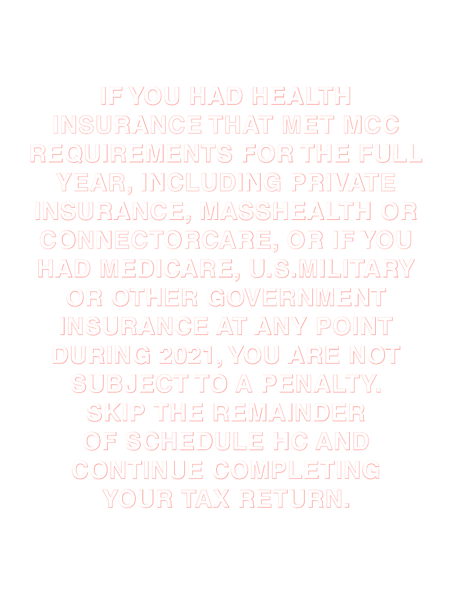 Schedule HC Health Care Information - Massachusetts, Page 2