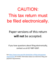 Form M-8453C Corporate Tax Declaration for Electronic Filing - Massachusetts