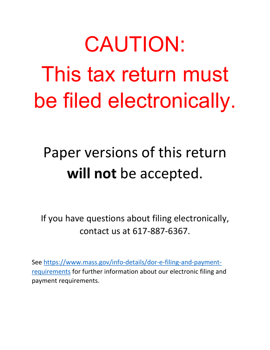 Form M-8453C Corporate Tax Declaration for Electronic Filing - Massachusetts, Page 1