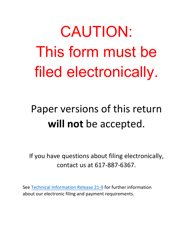 Form 63-29A-ES Ocean Marine Estimated Excise Payment Voucher - Massachusetts