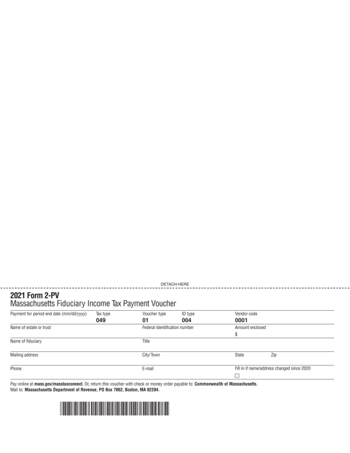 Form 2-PV 2021 Printable Pdf