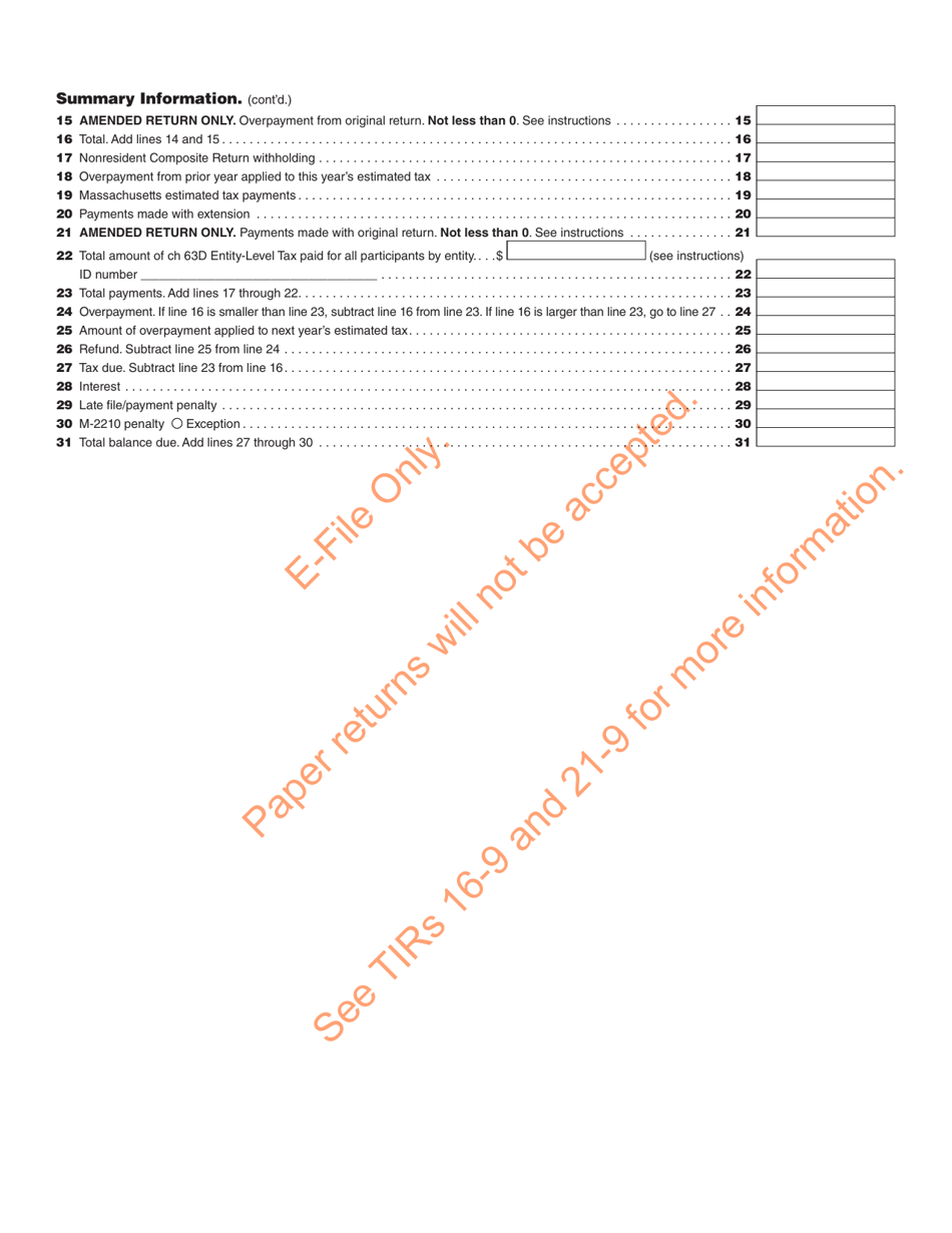 Form MA NRCR Nonresident Composite Return - Massachusetts, Page 3