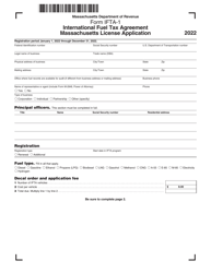 Document preview: Form IFTA-1 International Fuel Tax Agreement Massachusetts License Application - Massachusetts